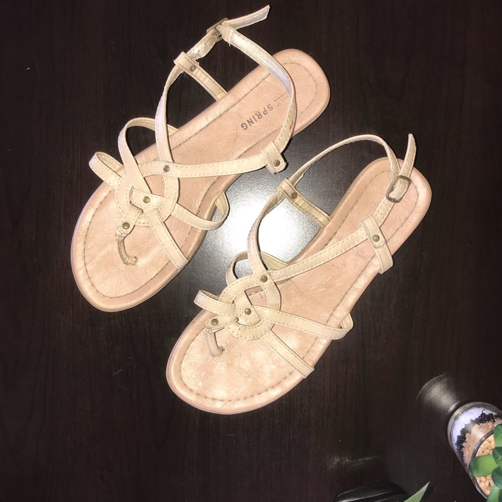 Call It Spring beige strappy sandal